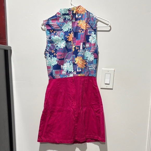 Colorful Patterned Mini Dress - Picture 2 of 3